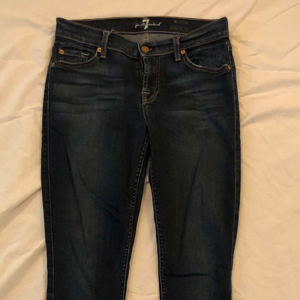 7 For All Mankind Dark Wash Skinny Jean